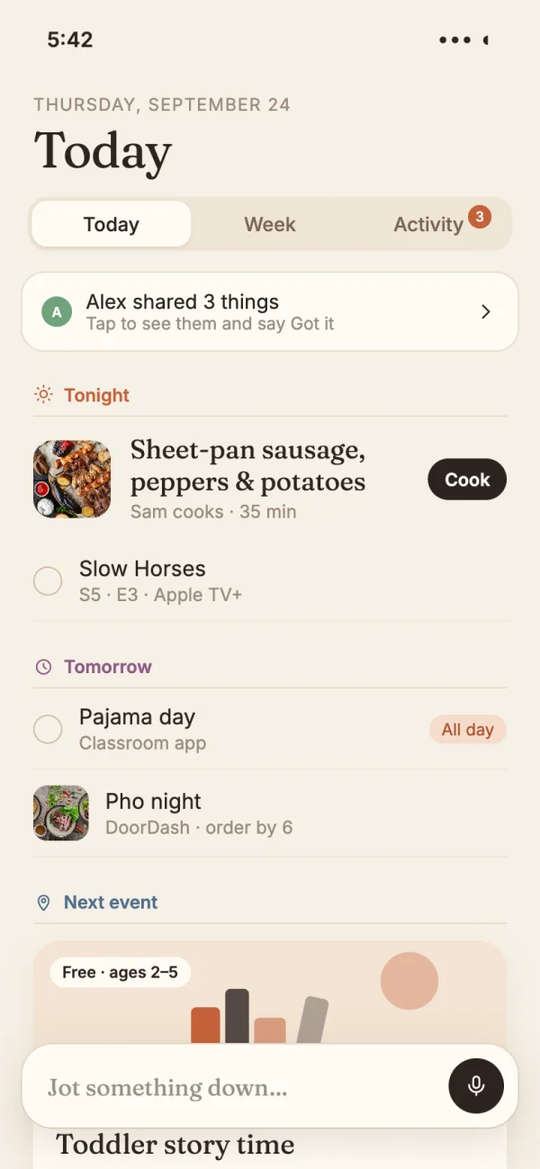 Option: Three tabs